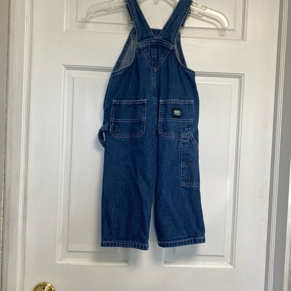 Toddler Key Brand Denim Adjustable Blue Jean Bibs 2T farmer Country Hillbilly - Picture 7 of 16